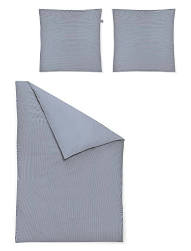 Irisette Mako-Satin Bettwäsche-Garnitur Dina Florenz 8466 Farbe blau-20 im Sale